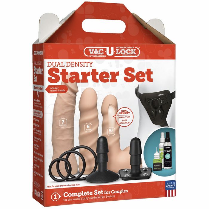 sex toys brands VAC U LOCK STARTER SET W/SUPREME HARNESS & PLUG - Romantic Depot