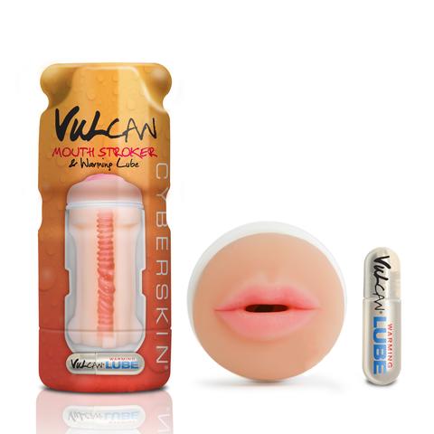 CYBERSKIN VULCAN MOUTH STROKER W/ WARMING LUBE - Romantic Depot | Adult Sex  Toy Superstore