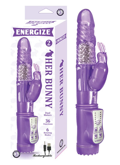 ENERGIZE HER BUNNY 2 PURPLE RABBIT VIBRATOR - Romantic Depot