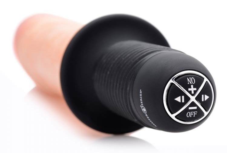 master series vibrating dildo xl Master Series 10x Silicone Vibrating Thrusting Dildo – AdultLuxe main image 1