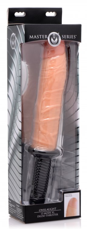 MASTER SERIES ONSLAUGHT 13X XL DILDO THRUSTER FLESH - Romantic Depot