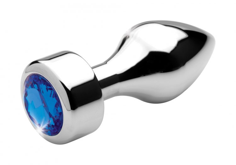 BOOTY SPARKS WEIGHTED BLUE GEM ANAL PLUG MEDIUM - Romantic Depot