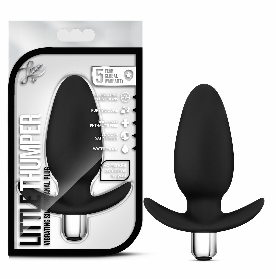 LUXE LITTLE THUMPER BLACK ANAL PLUG - Romantic Depot | Adult Sex Toy  Superstore