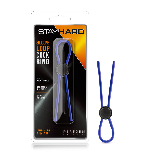 STAY HARD SILICONE LOOP COCK RING BLUE - Romantic Depot | Adult Sex Toy Superstore STAY HARD SILICONE LOOP COCK RING BLUE - Romantic Depot | Adult Sex Toy Superstore