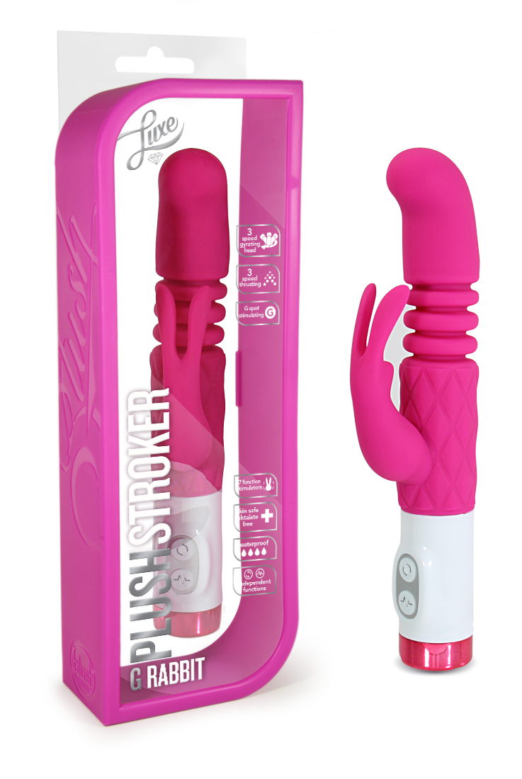 LUXE G RABBIT PLUSH STROKER PINK - Romantic Depot