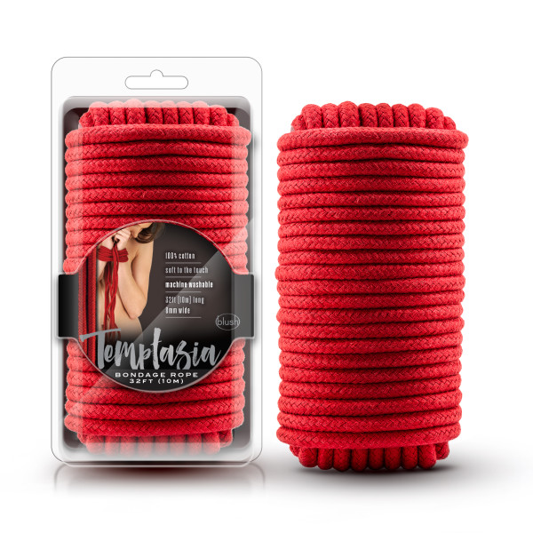 TEMPTASIA BONDAGE ROPE 32FT RED - Romantic Depot | Adult Sex Toy Superstore