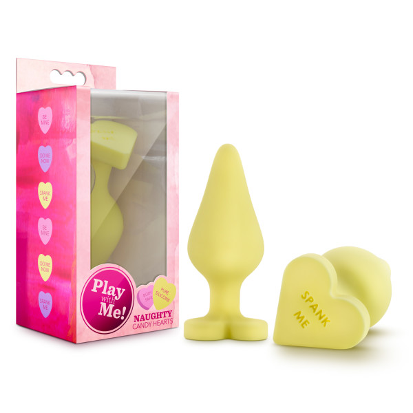 NAUGHTY CANDY HEART SPANK ME YELLOW - Romantic Depot