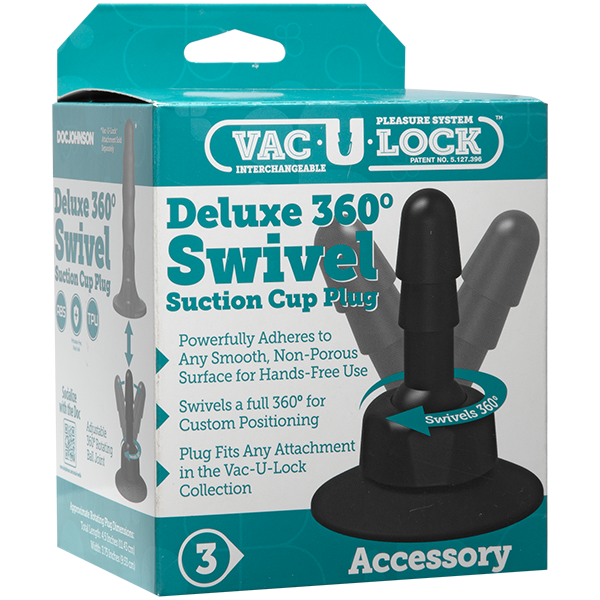 VAC-U-LOCK DELUXE 360 SWIVEL SUCTION CUP PLUG - Romantic Depot | Adult Sex  Toy Superstore