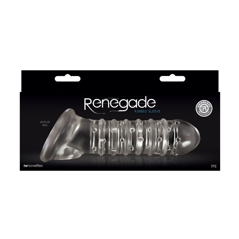 RENEGADE RIBBED SLEEVE CLEAR - Romantic Depot | Adult Sex Toy Superstore RENEGADE RIBBED SLEEVE CLEAR - Romantic Depot | Adult Sex Toy Superstore
