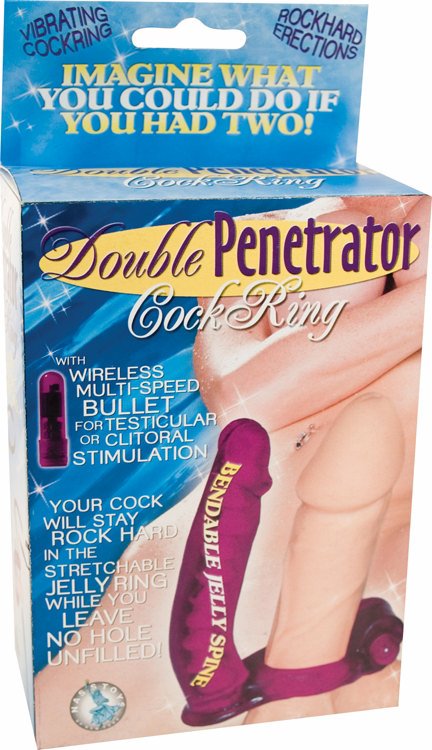 DOUBLE PENETRATOR COCKRING PURPLE - Romantic Depot