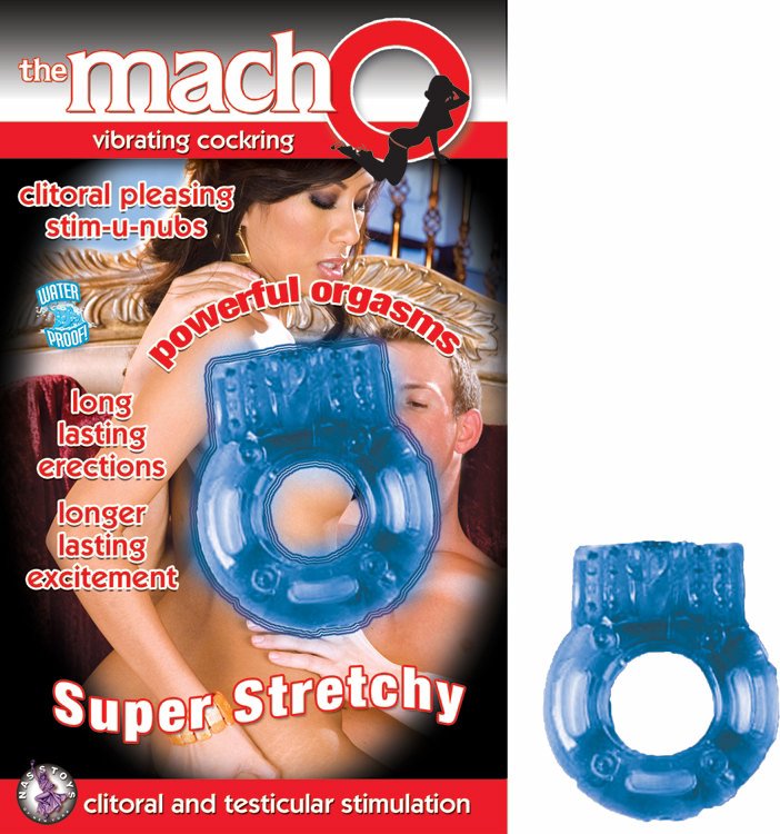vibrating dildo ejaculating Loveline vibrating cock ring with tip blue, 28,50 € main image 1