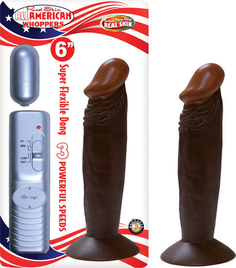 AFRO AMERICAN WHOPPER VIB. 6IN BROWN - Romantic Depot | Adult Sex Toy  Superstore