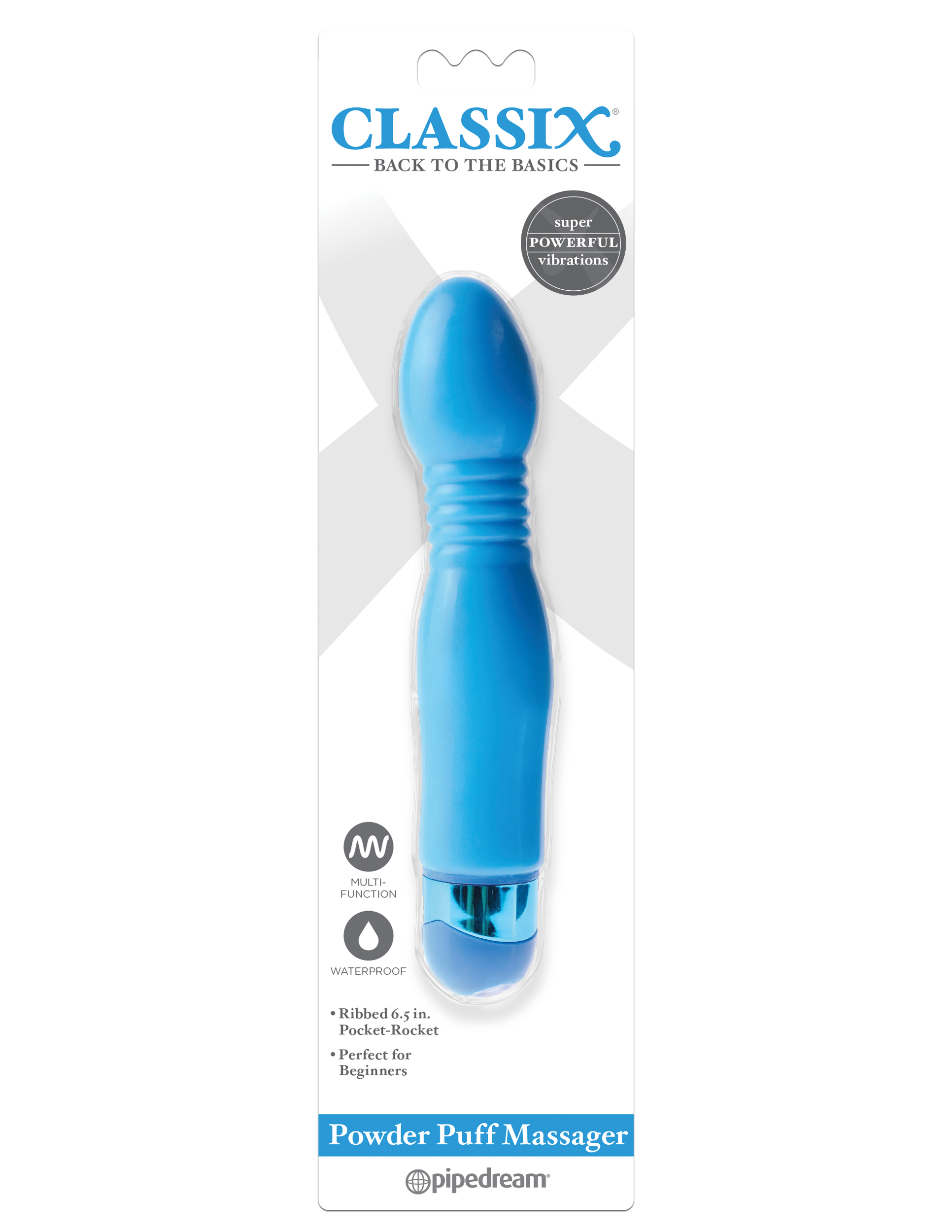 CLASSIX POWDER PUFF MASSAGER BLUE - Romantic Depot | Adult Sex Toy  Superstore