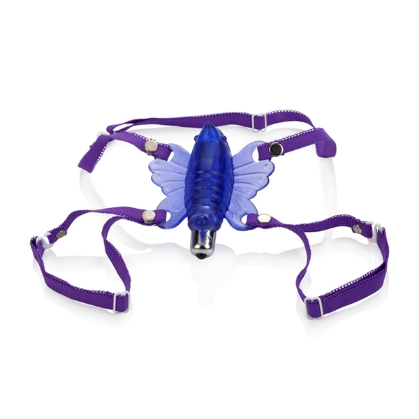 butterfly strap on vibrator Wearable Butterfly Strap-on Dildo Vibrator for Women Couples Sex-toys main image 1