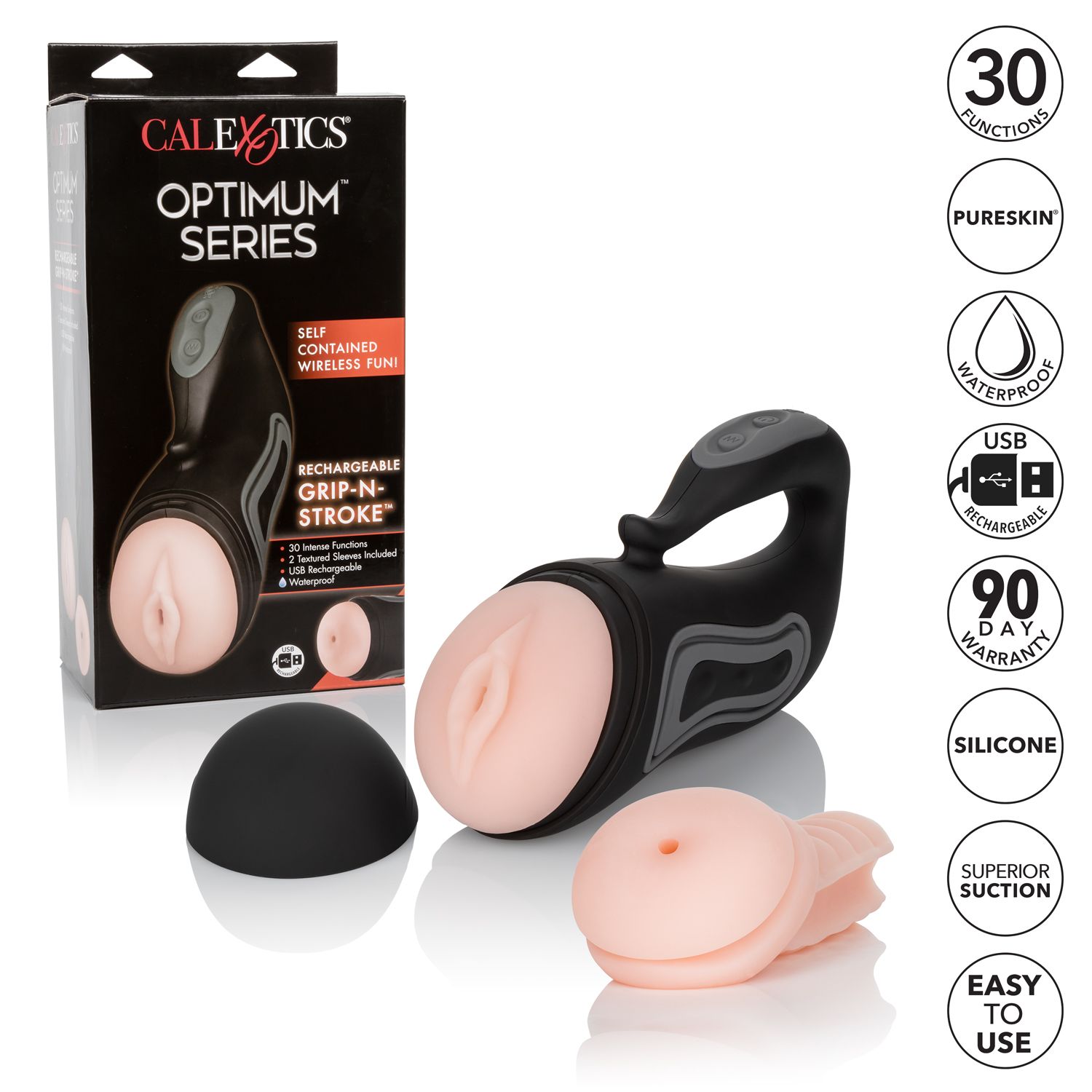 my stroke sex toy DARK Thrusting & Rotating Male Masturbator main image 0