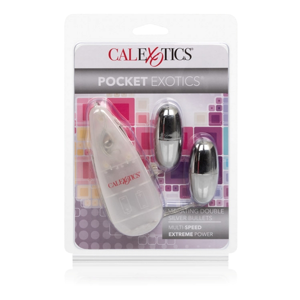 POCKET EXOTIC DOUBLE BULLET SILVER - Romantic Depot | Adult Sex Toy Superstore POCKET EXOTIC DOUBLE BULLET SILVER - Romantic Depot | Adult Sex Toy Superstore