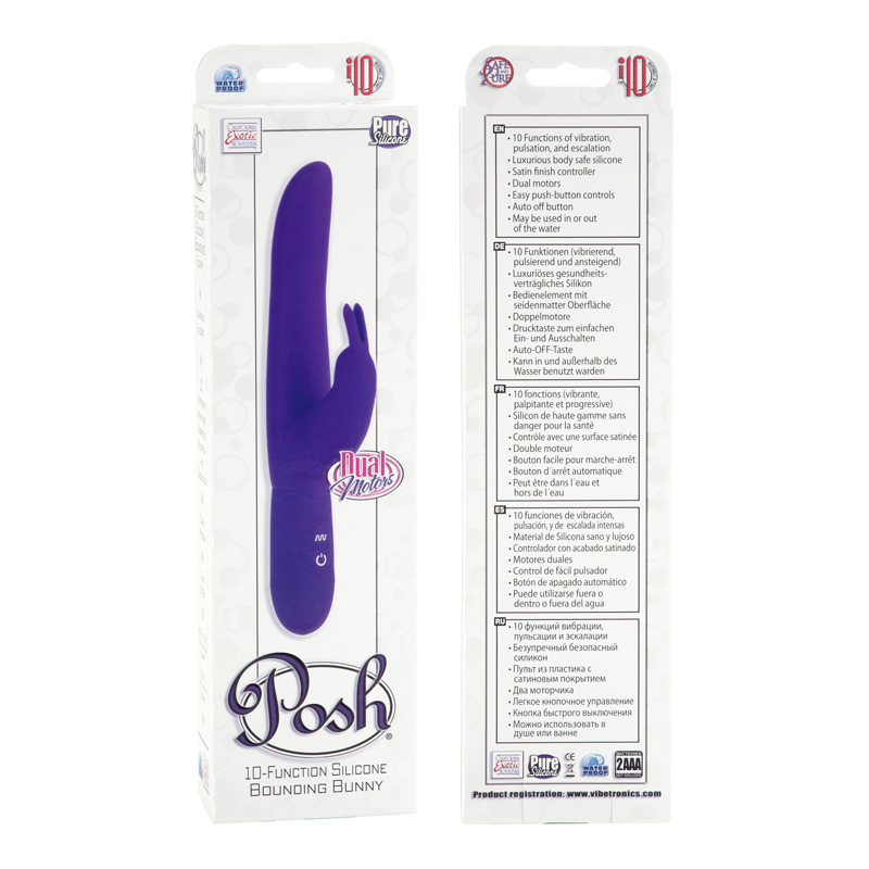 POSH 10 FUNCTION BOUNDING BUNNY PURPLE - Romantic Depot