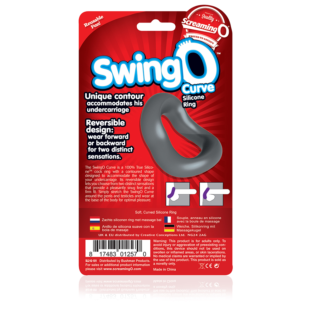 SCREAMING O SWING O CURVED GREY C-RING - Romantic Depot | Adult Sex Toy  Superstore