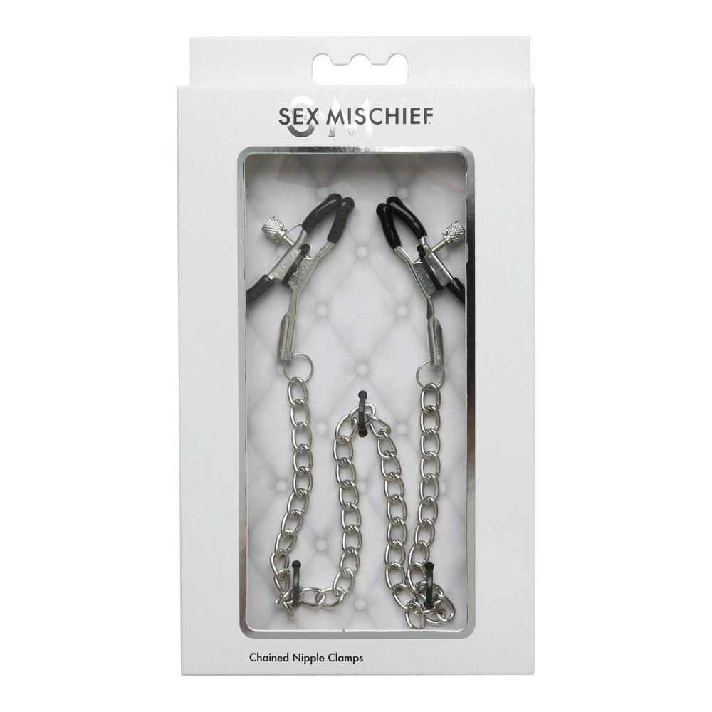 SEX & MISCHIEF CHAINED NIPPLE CLAMPS - Romantic Depot