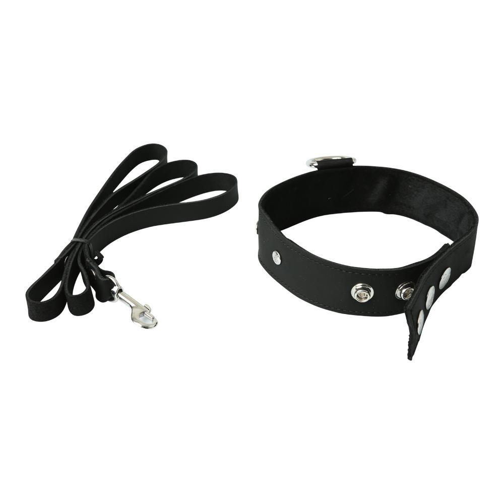 LEATHER COLLAR & LEASH SET - Romantic Depot | Adult Sex Toy Superstore