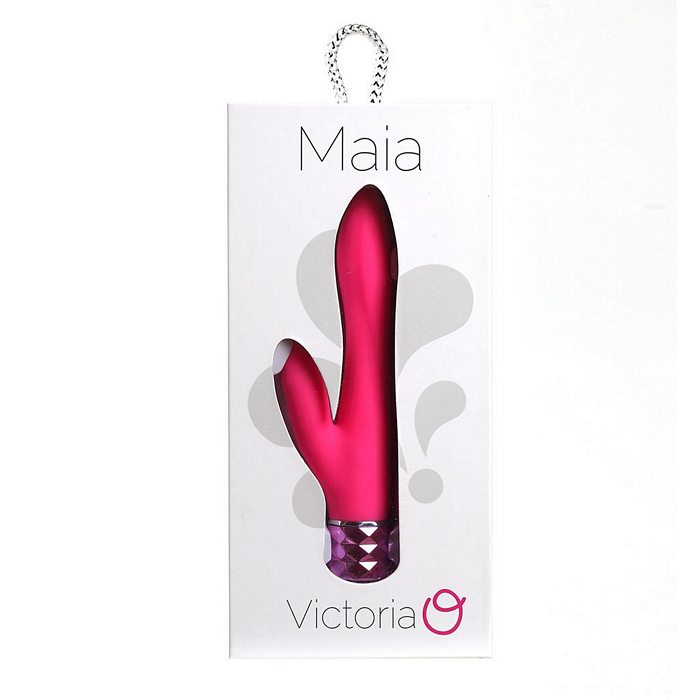 VICTORIA RECHARGEABLE SILICONE DUAL VIBE NEON PINK - Romantic Depot