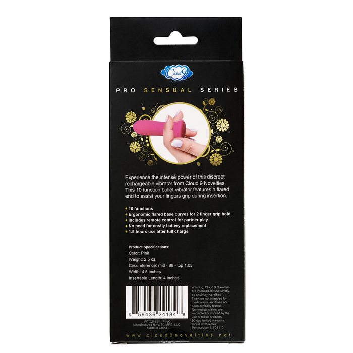 PRO SENSUAL POWER TOUCH BULLET W/ REMOTE CONTROL PINK - Romantic Depot |  Adult Sex Toy Superstore