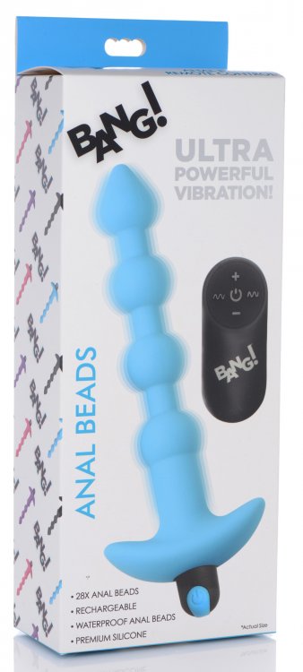 BANG! VIBRATING SILICONE ANAL BEADS & REMOTE BLUE - Romantic Depot | Adult Sex Toy Superstore BANG! VIBRATING SILICONE ANAL BEADS & REMOTE BLUE - Romantic Depot | Adult Sex Toy Superstore