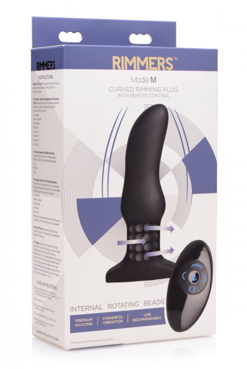 RIMMERS MODEL M CURVED RIMMING PLUG W/REMOTE CONTROL - Romantic Depot | Adult  Sex Toy Superstore