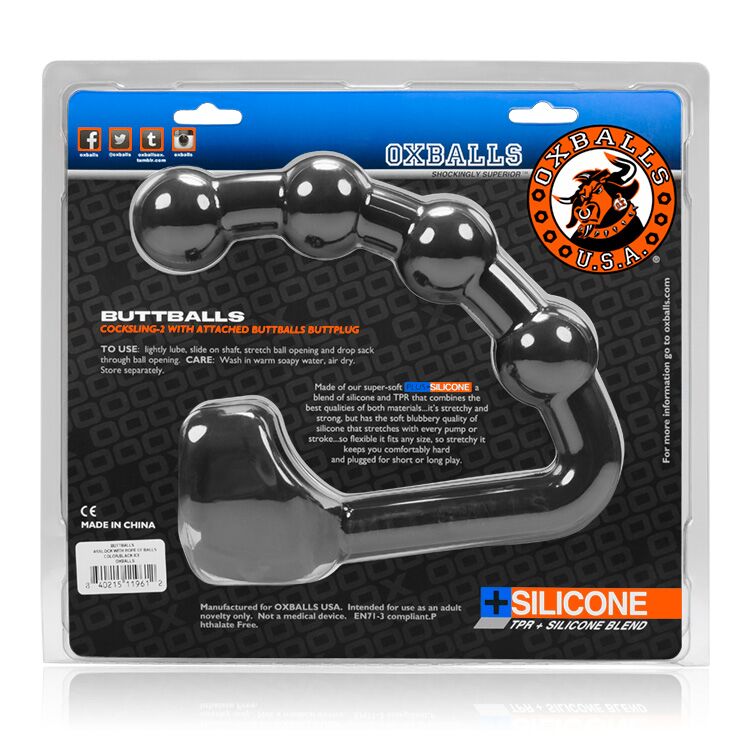 BUTTBALLS ASSLOCK & COCKSLING OXBALLS SILICONE/TPR BLEND - Romantic Depot