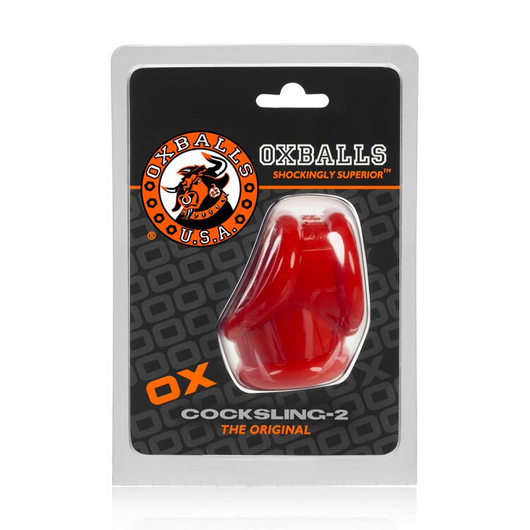 COCKSLING 2 COCK & BALL SLING OXBALLS RED - Romantic Depot | Adult Sex Toy  Superstore