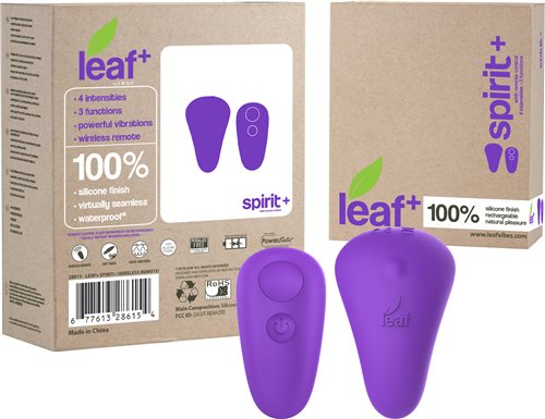 LEAF SPIRIT PLUS PANTY VIBE W/ REMOTE PURPLE | Sex Toys