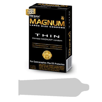 TROJAN MAGNUM THIN 12 PACK - Romantic Depot | Adult Sex Toy Superstore