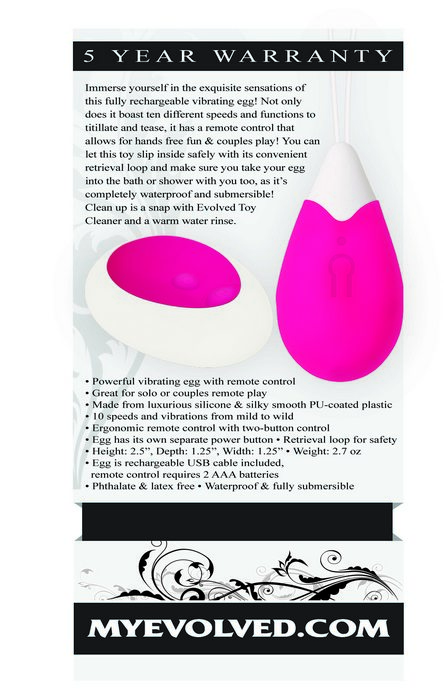 RECHARGEABLE EGG PINK VIBRATOR REMOTE CONTROL - Romantic Depot