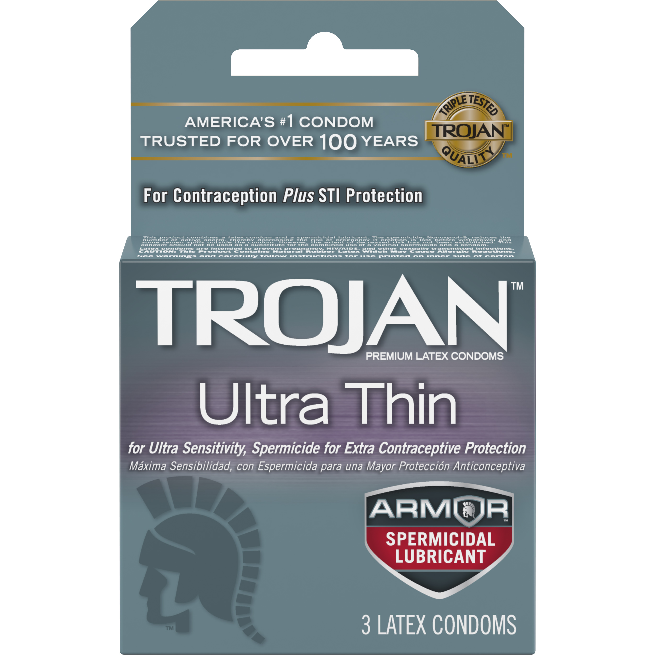 condoms with spermicidal lubricant Trojan Stimulations Ultra Ribbed Spermicidal Condoms - 12 Count