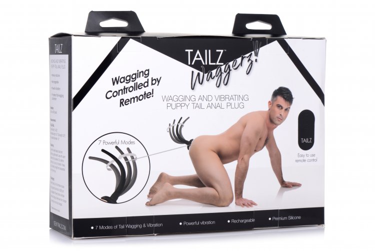 TAILZ WAGGERZ MOVING VIBRATING PUPPY TAIL ANAL PLUG