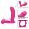 Silicone Rechargeable Double Diver Vibrating Cock Ring