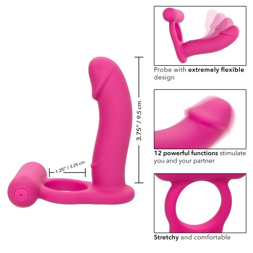 Silicone Rechargeable Double Diver Vibrating Cock Ring Silicone Rechargeable Double Diver Vibrating Cock Ring