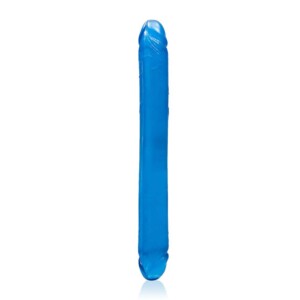 16" Premium Double Dong Dildo - Blue