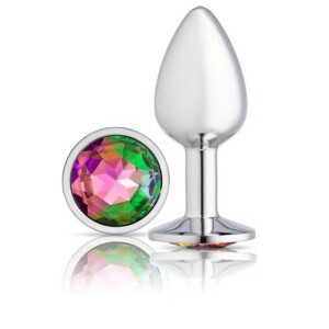 Cloud 9 Anal Gems Silver Chromed Jeweled Butt Plug - Small