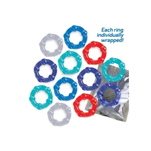 Elite 12 Pack Stay Hard Cock Rings - Multi-Colored