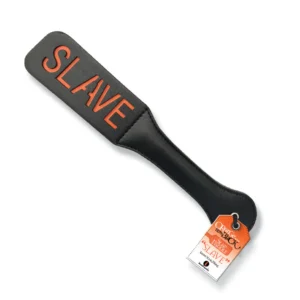 Elite Couples Fantasy Play SLAVE Vegan Leather Imprint Slap Paddle