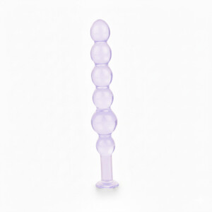 Purple beaded silicone toy with suction base