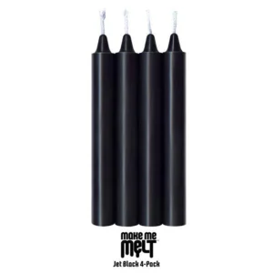 Elite Midnight Black Warm Wax Drip Couples Play Candles