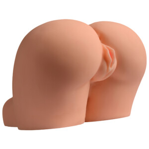 Elite Lifelike Combo Pussy and Ass Doggy Style Male Masturbator - Light Beige