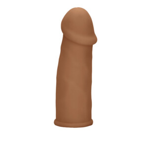 Futurotic 5.5" Penis Extender with Extra Thick Realistic Head - Brown
