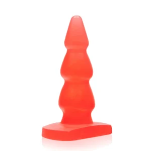Medium Triple Bump Graduated Butt Plug - Red
