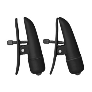 Nipple Play Nipplettes Vibrating Nipple Clamps - Black