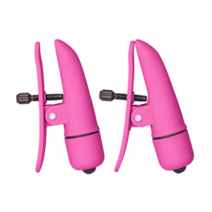 Nipple Play Nipplettes Vibrating Nipple Clamps - Pink