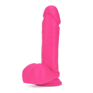 Neo 8 Inch Dual Density Dildo - Neon Pink