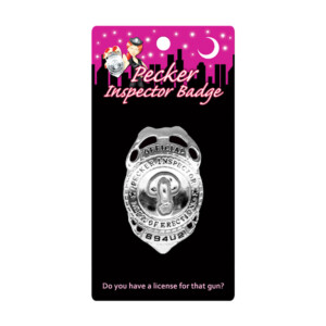 Pecker Inspector Police Badge for Bachelor and Bachelorette Parties